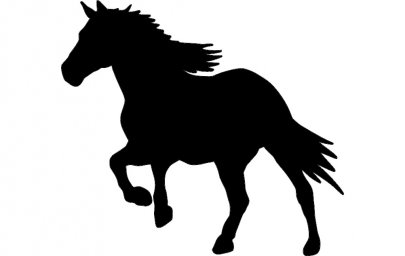 Скачать dxf - Силуэт лошади рисунок коня для плазмы лошади силуэты