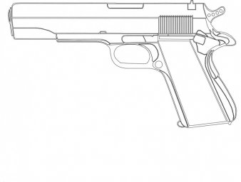 Скачать dxf - Раскраска пистолет пистолет дигл чертёж пистолет эскиз пистолет