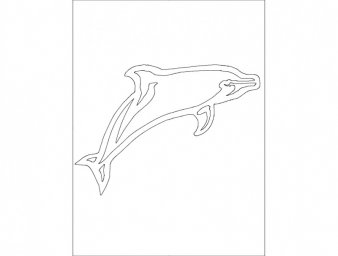 Скачать dxf - Дельфин рисунок одной линией дельфин карандашом дельфин рисунок