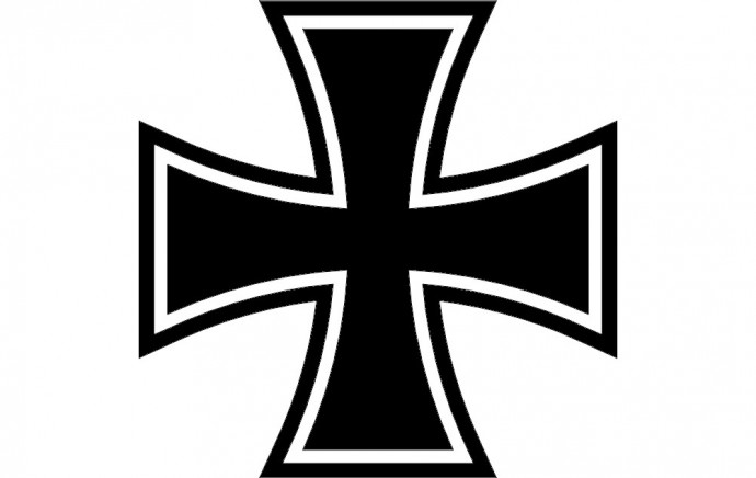 Скачать dxf - Железный крест лого кресты символы крест железный крест