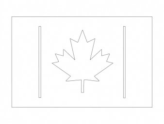 Скачать dxf - Флаг канады раскраска флаг канады для раскрашивания канадский