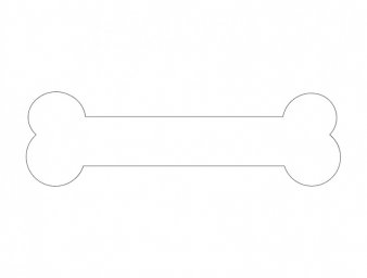 Скачать dxf - Раскраска кость для собаки шаблон косточки для собаки