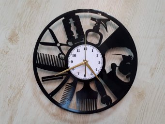 Декоративные часы часы парикмахеру из фанеры часы для дома часы