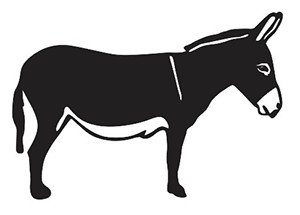 Скачать dxf - Ослик силуэт вектор корова значок животные силуэты силуэт