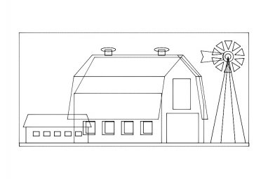 Скачать dxf - Домик рисунок карандашом молниезащита частного дома домик
