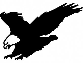 Скачать dxf - Силуэт птиц орла для вырезания трафареты птиц птицы
