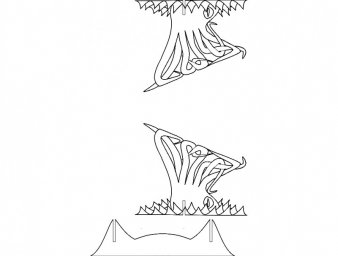 Скачать dxf - Рисунок эскизы рисунки шаблоны трафареты шаблоны для выпиливания
