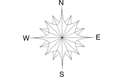 Скачать dxf - Роза ветров пошагово