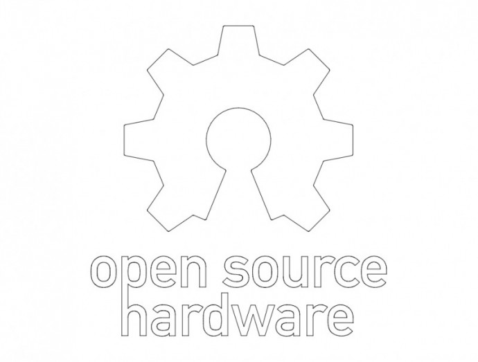 Скачать dxf - Логотип open source hardware логотип шестеренки трафарет open