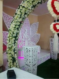 Скачать dxf - Свадебные декорации декор цветы арка арка из бумажных