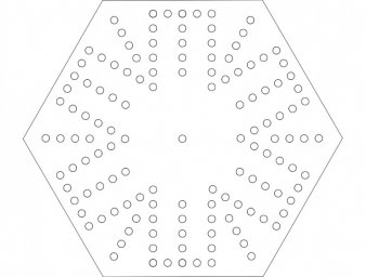 Скачать dxf - Активная зона чертеж шестигранные твс схема или чертёж