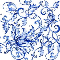 Узоры узоры цветы цветочный орнамент узор голубой узор синий 4077