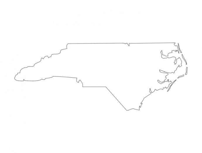 Скачать dxf - Контур северная каролина северная каролина карта вектор северная