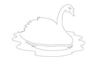 Скачать dxf - Лебедь разукрашка лебедь карандашом раскраска лебедь рисовать лебедя