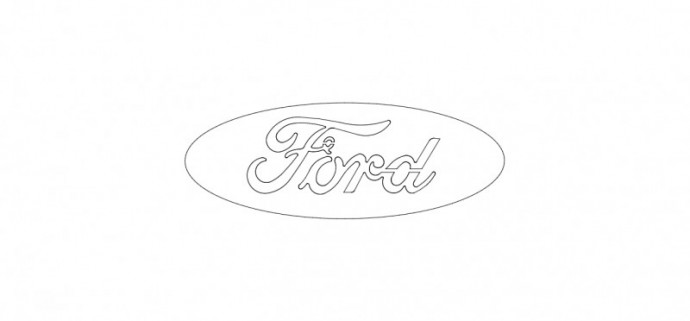 Скачать dxf - Логотип форд чб логотип форд dxf автомобиль логотип