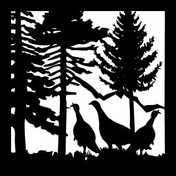 Скачать dxf - Природа силуэт для плазмы панно силуэты леса лес