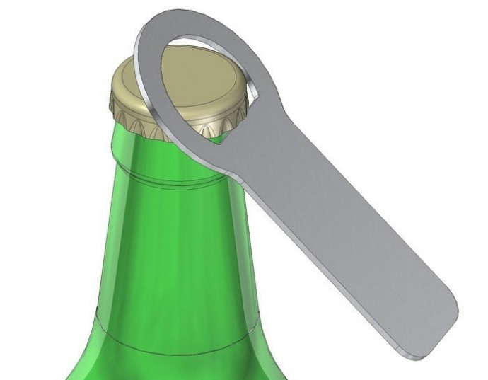 Скачать dxf - Открывалка для бутылок ключ открывашка для бутылок брелок