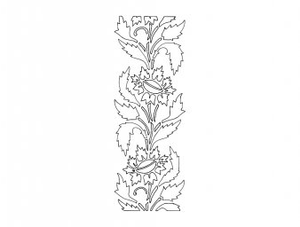 Скачать dxf - Растения цветы трафареты шаблоны цветы трафарет растение эскизы