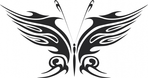 Скачать dxf - Трайбл бабочка бабочки векторные трафарет бабочки тату трафарет