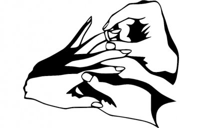 Скачать dxf - Рисунок рука рука предлагает рисунок векторная графика татуировки