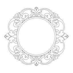 Скачать dxf - Круглая рамка узор круглая рамка на свадьбу вектор
