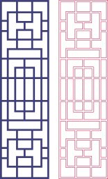 Скачать dxf - Китайский узор в прямоугольнике китайские узоры сложные головоломки