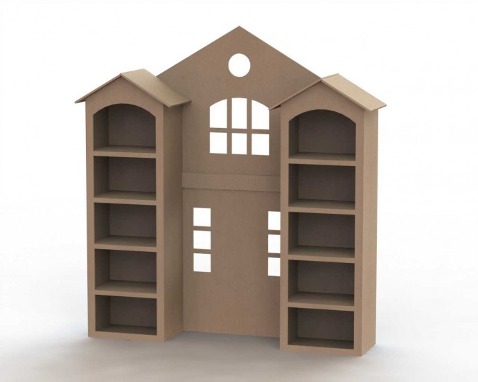 Скачать dxf - Шкаф домик для одежды кукольный домик шкафы детские