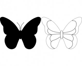 Скачать dxf - Бабочка силуэт бабочки векторные бабочки бабочка вектор силуэт
