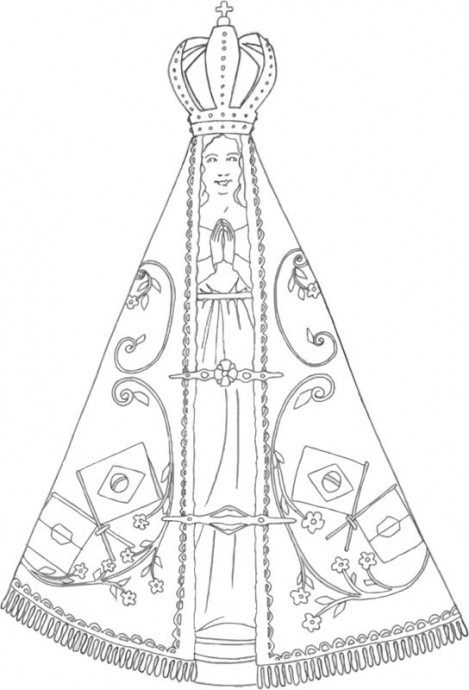 Рисунок silhouette nossa senhora aparecida silhouette nossa senhora