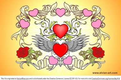 Графика арт день святого валентина цветы сердце татуировка сердце