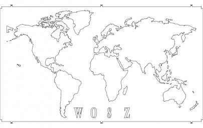 Скачать dxf - Карта мира контур контурная карта мира континенты карта
