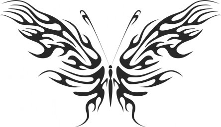 Скачать dxf - Трайбл бабочка бабочки векторные вектор трайбл бабочки бабочка