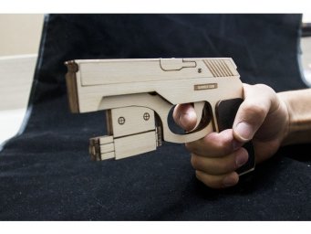 Скачать dxf - Пистолет резинкострел деревянный пистолет пистолет пистолет из картона