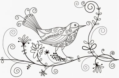 Птица рисунок шаблон птицы птица узор птицы зарисовки раскраска птица на 4052