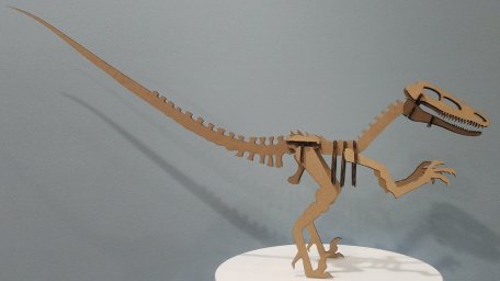 Скачать dxf - Динозавр велоцераптор из бумаги велоцираптор динозавр скелет модель