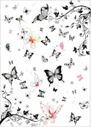 Бабочки и цветы на черно-белом фоне бабочки векторные узоры бабочки