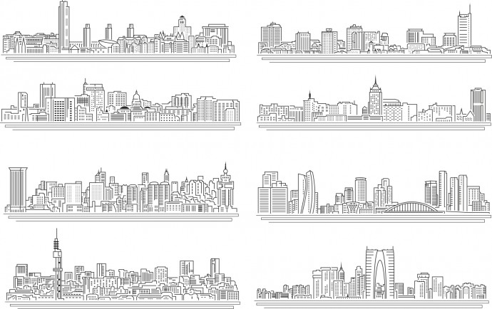 Схематичное изображение города силуэт города схематичное изображение города ащия силуэт