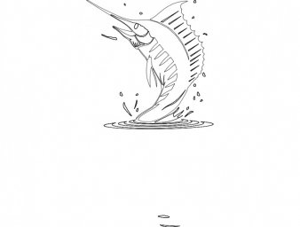 Скачать dxf - Иллюстрация рисунки наброски морские иллюстрации морская раскраска