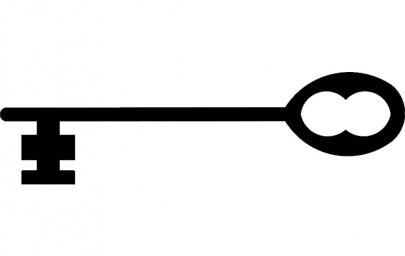 Скачать dxf - Силуэт ключик линия ключ горизонтальный рисунок ключ вектор