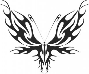 Бабочка трайбл бабочки векторные бабочка силуэт крылья в стиле трайбл