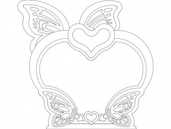 Скачать dxf - Сердце рамочки раскраска ажурное сердце трафарет шаблон рисунка