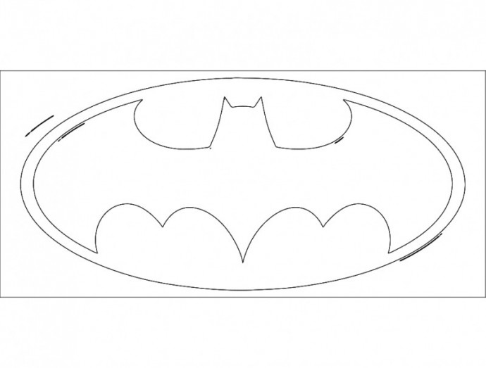 Скачать dxf - Знак бэтмена трафарет знак бэтмена раскраска эмблема бэтмена