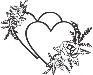 Раскраски сердечки и цветы раскраска сердечко с цветами раскраска розы