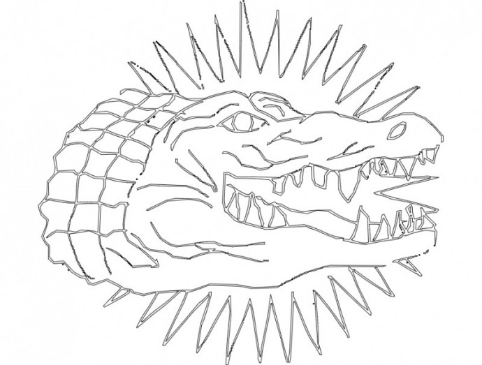 Скачать dxf - Голова дракона рисунок карандашом крокодил раскраска для детей