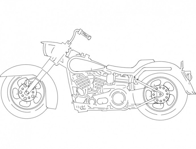 Скачать dxf - Мотоцикл honda cb раскраска мотоцикл раскраска рисунок мотоцикла