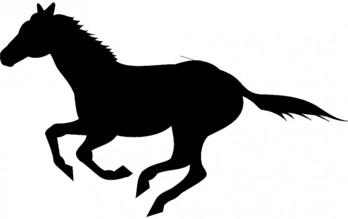 Скачать dxf - Силуэт лошади галоп конь силуэт лошадка силуэт вектор