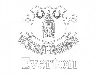 Скачать dxf - Эвертон logo эвертон эмблема эвертон эмблема 2021 раскраски