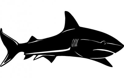 Скачать dxf - Черный силуэт акулы акула вектор силуэт акула силуэт