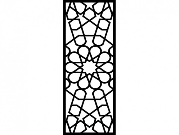 Скачать dxf - Узоры файл dxf с геометрическим рисунком панели трафареты