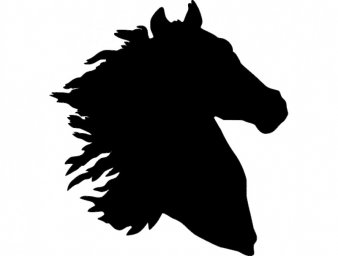 Скачать dxf - Силуэт головы коня для вырезания силуэт лошадиной головы
